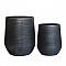 FLOWER POT-17 Set 2 τεμαχίων, Cement Απόχρωση Anthracite