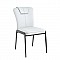 ANDRIA Καρέκλα Tραπεζαρίας- Κουζίνας, Μέταλλο Βαφή Μαύρο, Pu Άσπρο