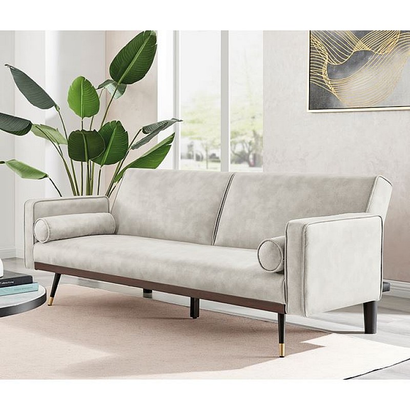 CLICK Καναπές - Κρεβάτι Σαλονιού - Καθιστικού, Ύφασμα Suede Εκρού CLICK Καναπές - Κρεβάτι Σαλονιού - Καθιστικού, Ύφασμα Suede Εκρού