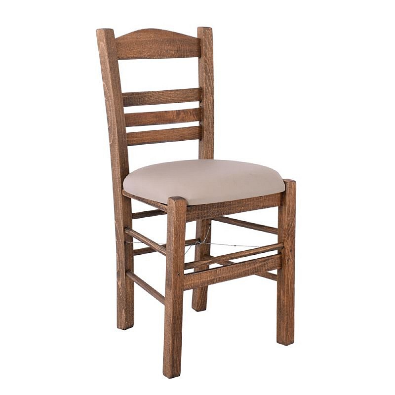 ΣΙΦΝΟΣ Καρέκλα Οξιά Βαφή Εμποτισμού Καρυδί, Κάθισμα Pu Cappuccino ΣΙΦΝΟΣ Καρέκλα Οξιά Βαφή Εμποτισμού Καρυδί, Κάθισμα Pu Cappuccino