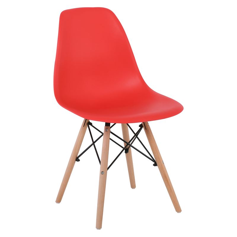 ART Wood Καρέκλα Ξύλο / PP Κόκκινο
