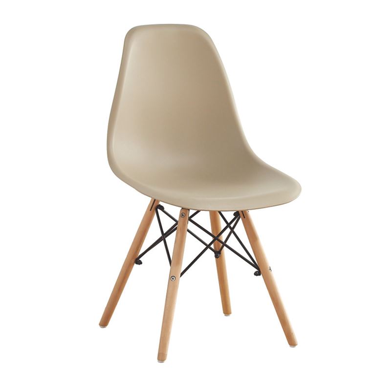 ART Wood Καρέκλα Ξύλο / PP Tortora