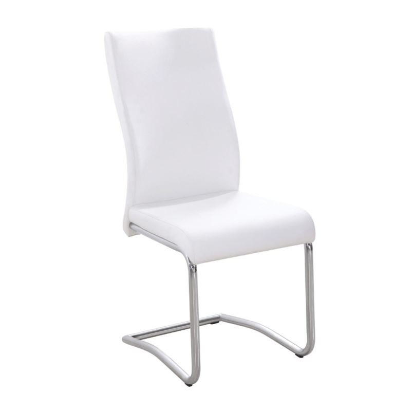 BENSON Καρέκλα Χρώμιο / PVC Cream