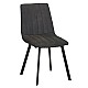 BETTY Καρέκλα Μέταλλο Βαφή Μαύρο / Ύφασμα Suede Ανθρακί