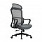 BF3010 Πολυθρόνα Γραφείου Διευθυντή, Mesh Μαύρο, Ύφασμα Γκρι