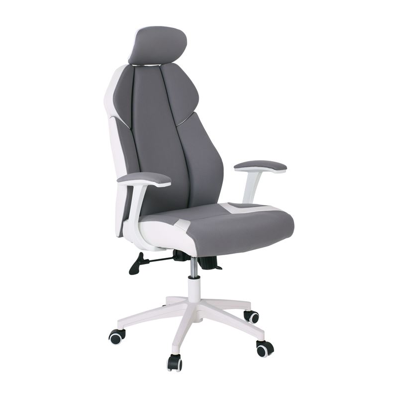 BF8300 Πολυθρόνα Διευθυντού Microfiber Γκρι/PU Άσπρο BF8300 Πολυθρόνα Διευθυντού Microfiber Γκρι/PU Άσπρο