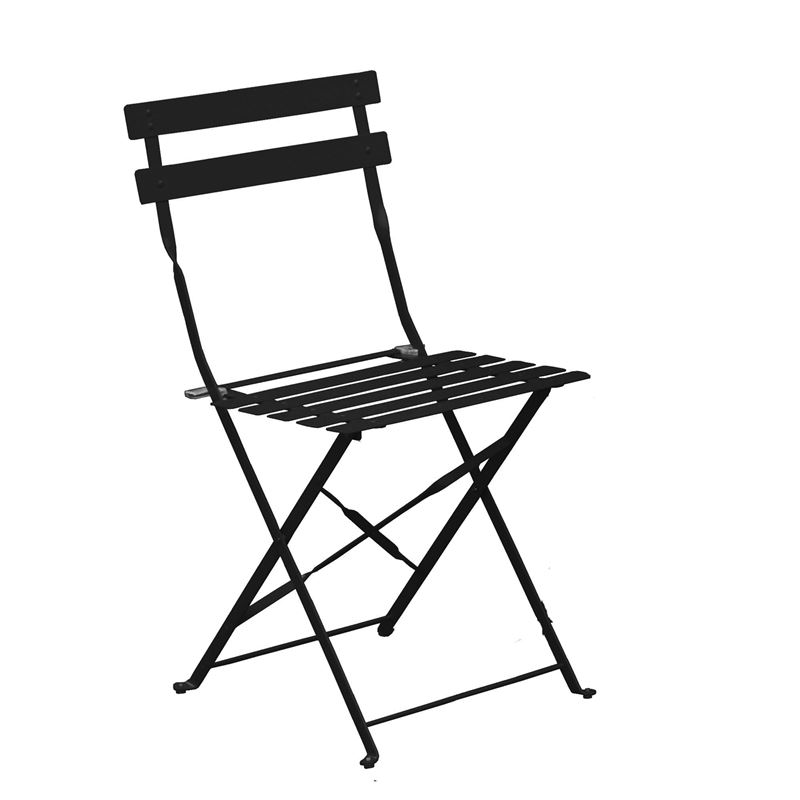 ΖΑΠΠΕΙΟΥ Pantone Καρέκλα Κήπου-Βεράντας, Πτυσσόμενη, Μέταλλο Βαφή Μαύρο