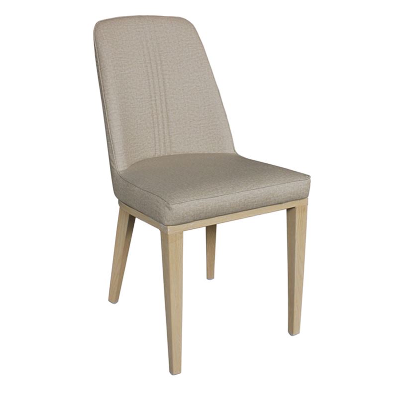 CASTER Καρέκλα Μέταλλο Βαφή Φυσικό / Linen PU Μπέζ