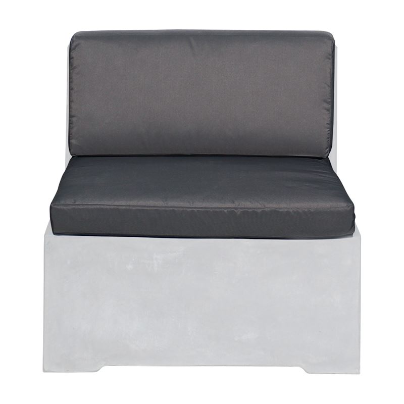 CONCRETE Set Μαξιλάρια Καρέκλας / Γκρι Ύφασμα Water Repellent / 2 τεμάχια