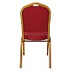 HILTON Καρέκλα Μεταλλική Gold/Ύφασμα Κόκκινο