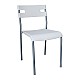 SWIFT Καρέκλα Στοιβαζόμενη Μέταλλο Βαφή Silver / PP Άσπρο