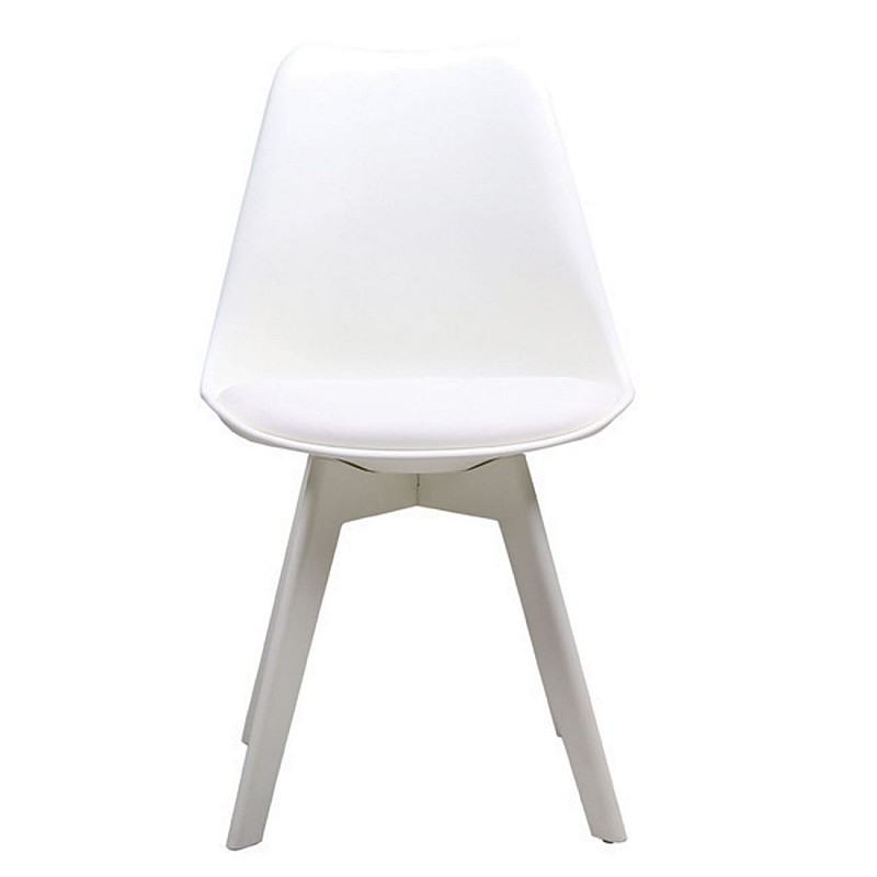 MARTIN-II Καρέκλα PP Άσπρο / Μονταρισμένη Ταπετσαρία