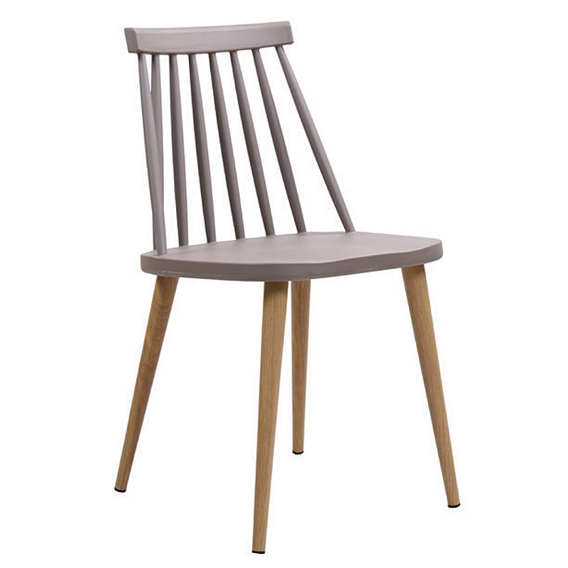 LAVIDA Καρέκλα Μέταλλο Βαφή Φυσικό / PP Sand Beige