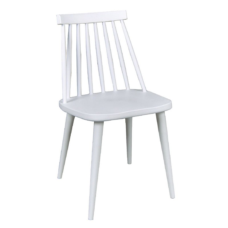 LAVIDA Καρέκλα Μέταλλο Βαφή Λευκό / PP Άσπρο