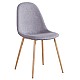 CELINA Καρέκλα Μέταλλο Βαφή Φυσικό / Ύφασμα Γκρι