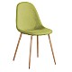 CELINA Καρέκλα Μέταλλο Βαφή Φυσικό / Ύφασμα Πράσινο