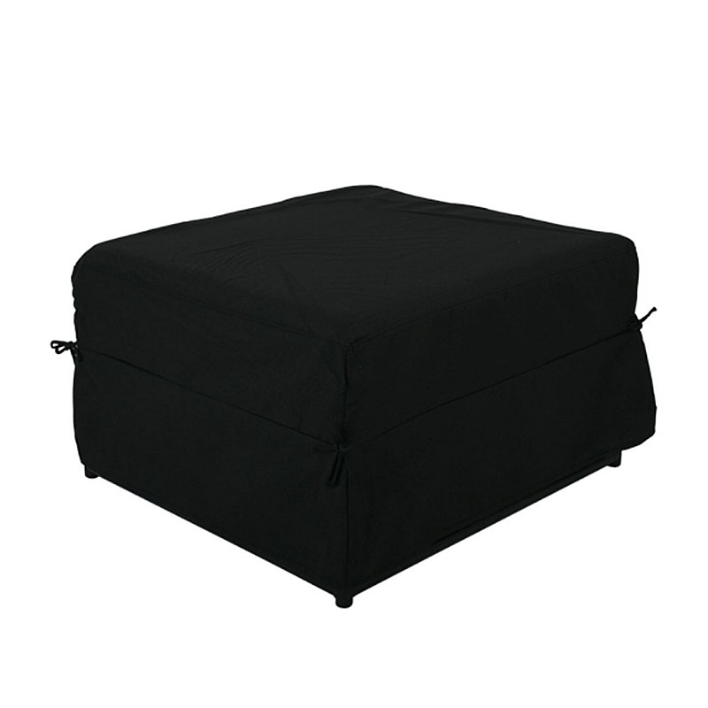 LOGAN Σκαμπό / Κρεβάτι Σαλονιού - Καθιστικού Στρώμα 7cm / Ύφασμα Μαύρο