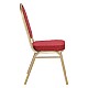 HILTON Καρέκλα Μεταλλική Light Gold/Ύφ.Κόκκιν