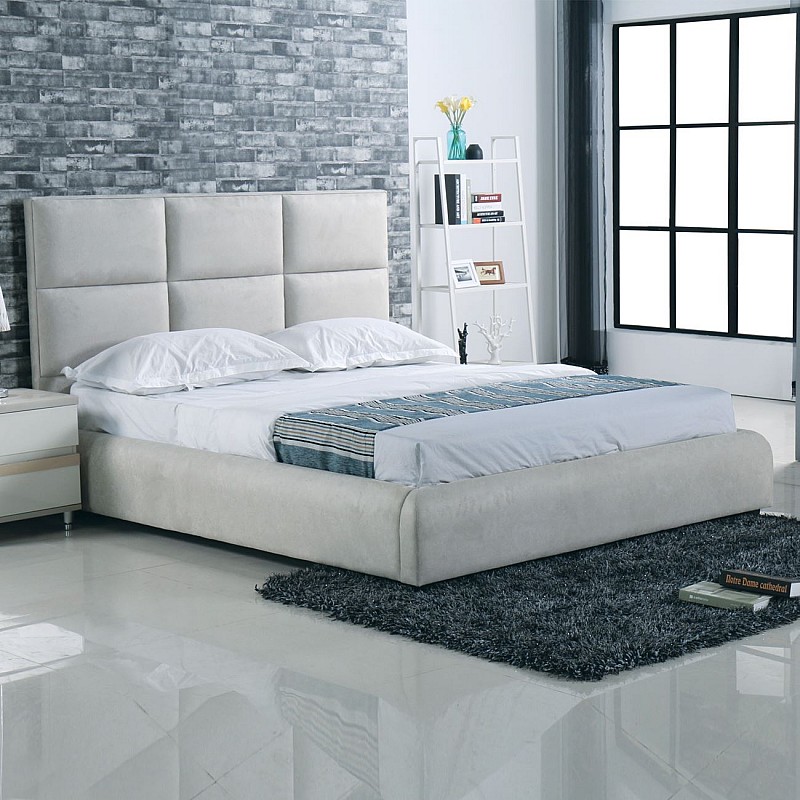 MAXIM Κρεβάτι Διπλό Ύφασμα Grey Stone