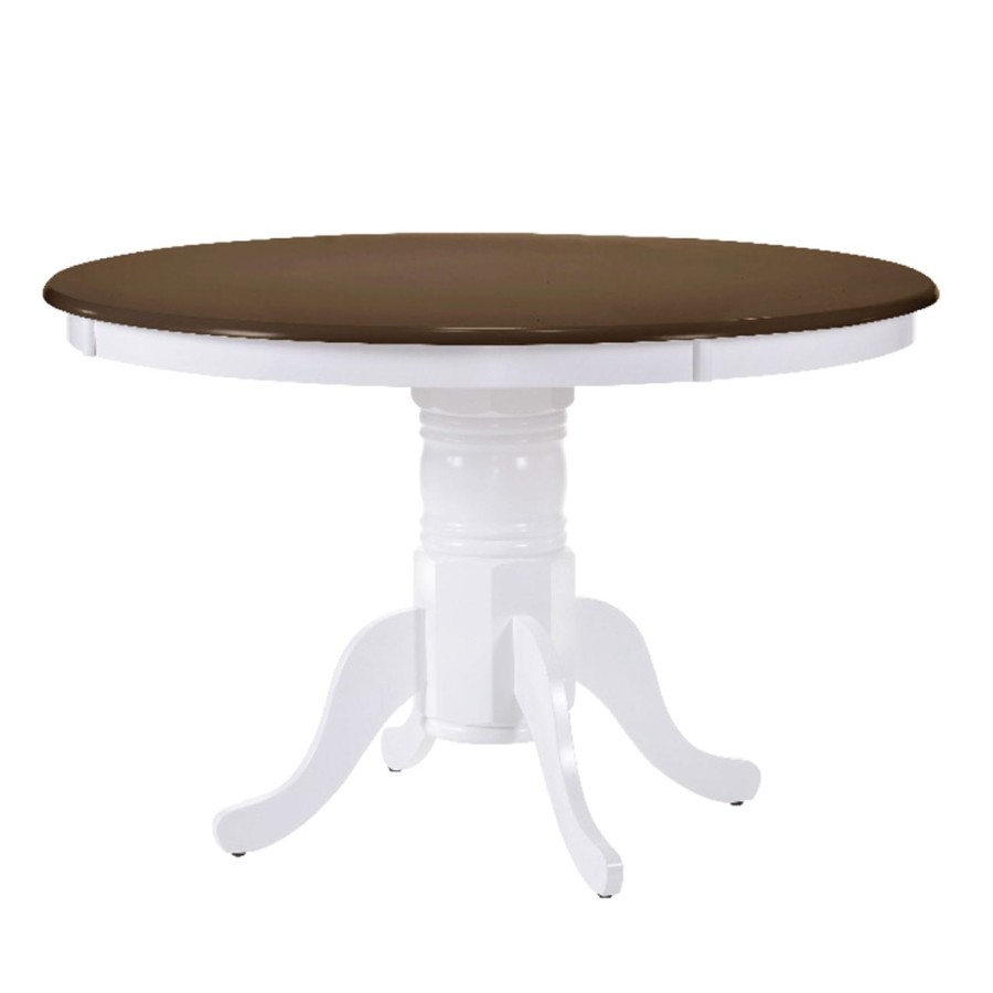 NIRVANA Τραπέζι Τραπεζαρίας - Κουζίνας / Άσπρο - Καρυδί