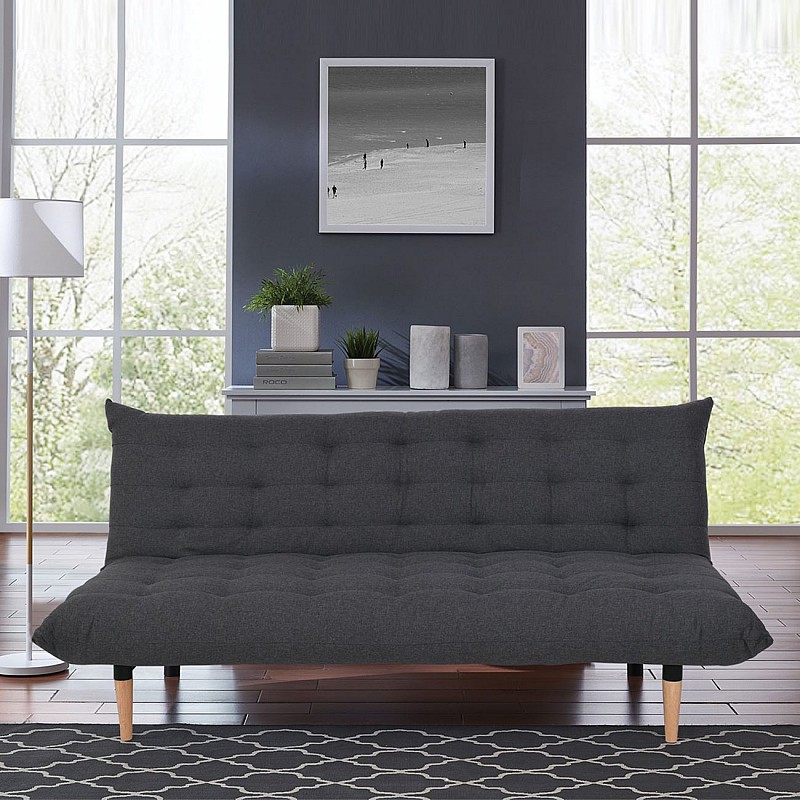 VOX Καναπές / Κρεβάτι Σαλονιού - Καθιστικού / Ύφασμα Σκούρο Γκρι