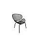 OLIVER Καρέκλα K/D Κήπου Βεράντας / Μέταλλο Βαφή Μαύρο