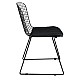 SAXON Καρέκλα Στοιβαζόμενη Μεταλλική Μαύρη/Μαξιλάρι Μαύρο