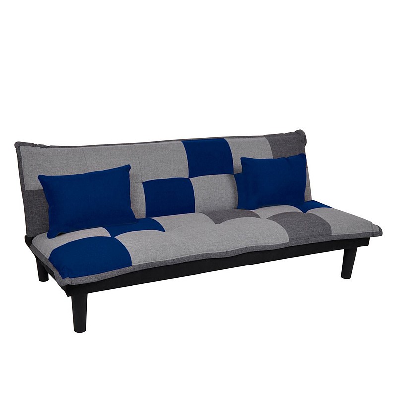 FENDER Καναπές / Κρεβάτι Σαλονιού - Καθιστικού / Ύφασμα Patchwork Blue