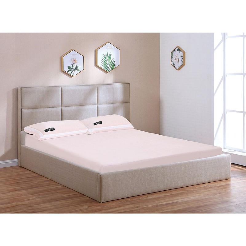 MAX Κρεβάτι Διπλό Αποθηκευτικός Χώρος / Ύφασμα Sand