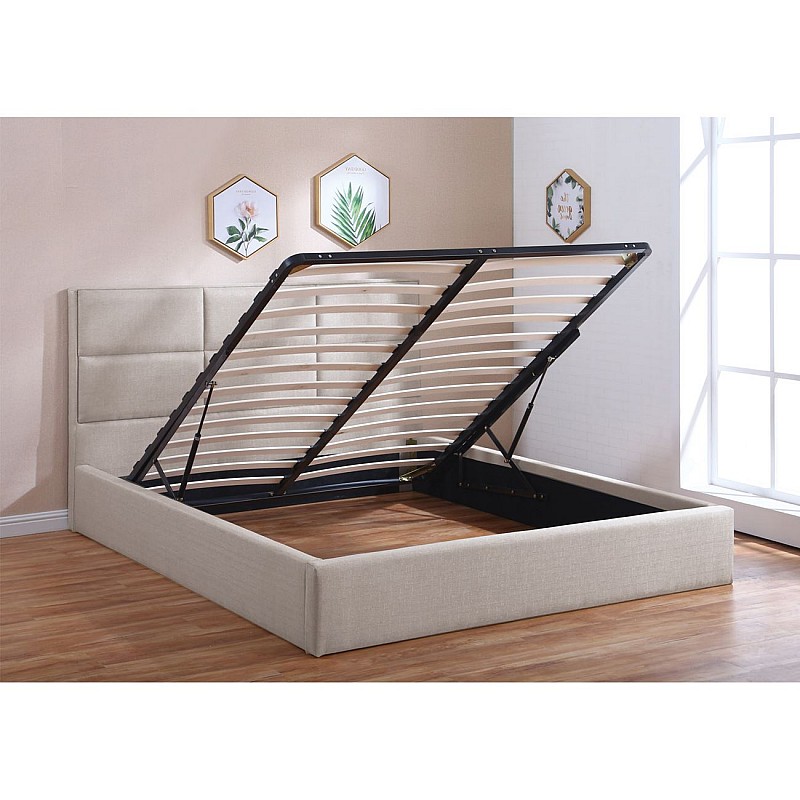 MAX Κρεβάτι Διπλό Αποθηκευτικός Χώρος / Ύφασμα Sand