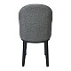 TEX Καρέκλα Μέταλλο Βαφή Μαύρο / Linen PU Ανθρακί