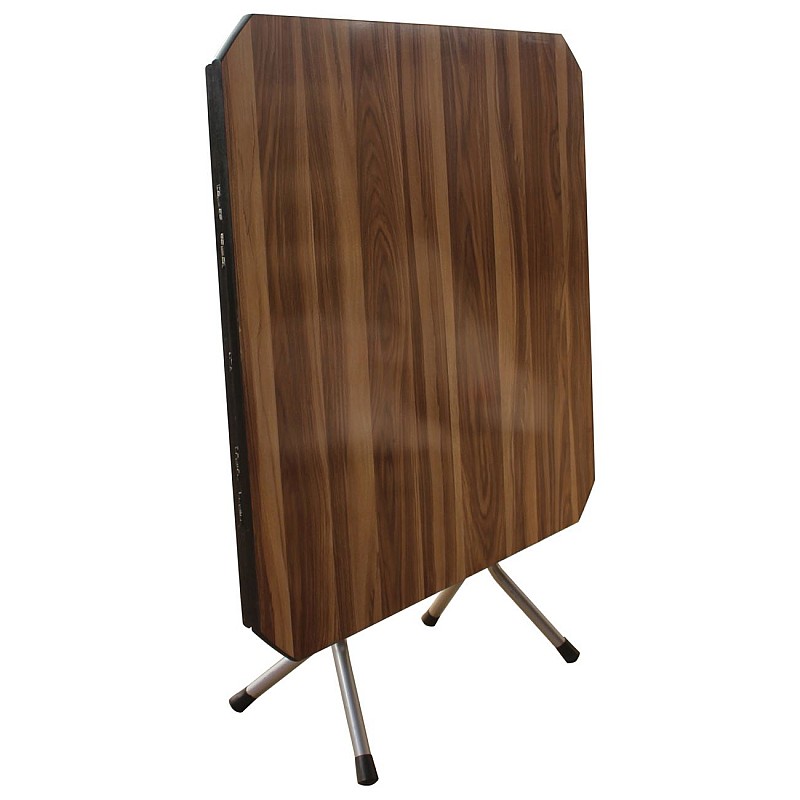 TOPAL Τραπέζι Πτυσσόμενο Μεταλλικό Γκρι/Wood Deco
