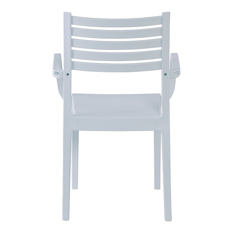 OLIMPIA Πολυθρόνα Στοιβαζόμενη Πλαστική Άσπρη