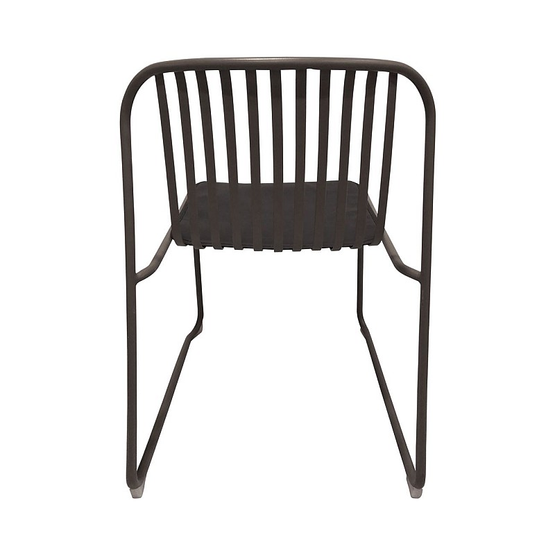 STRIPE καρέκλα Μεταλλική Sand Brown/Μαξ.Μαύρο
