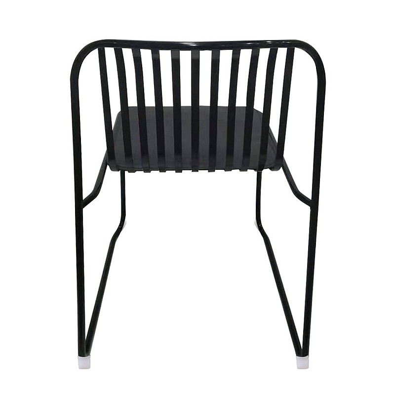 STRIPE καρέκλα Μεταλλική Μαύρη/Μαξ.Μαύρο