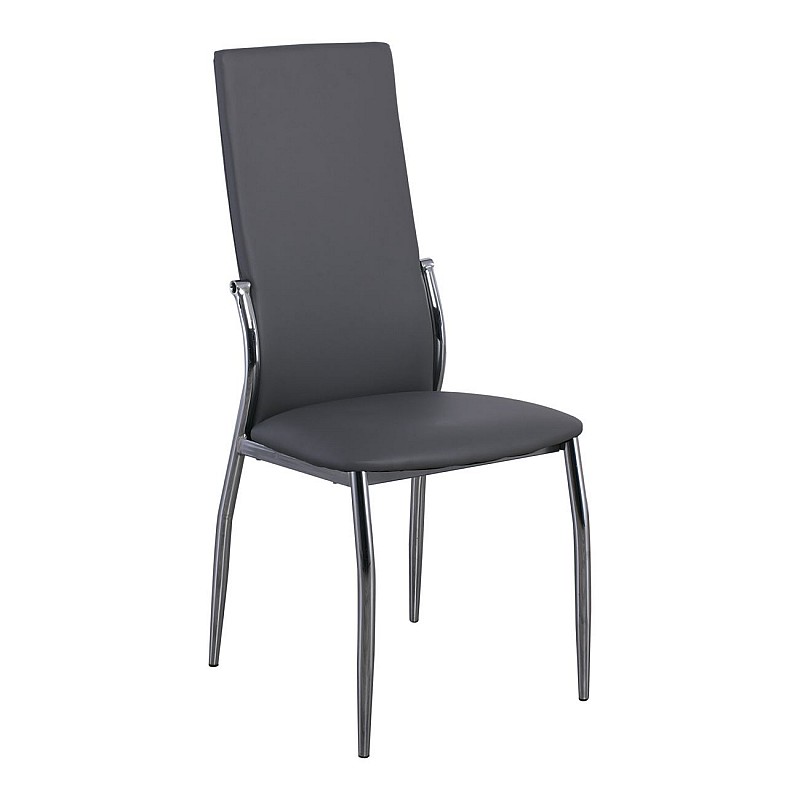 FRESH Καρέκλα K/D Χρώμιο / Pvc Γκρι