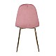 CELINA Καρέκλα Χρώμιο Χρυσό / Velure Antique Pink