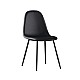 CELINA Καρέκλα Μέταλλο Βαφή Μαύρo / Pvc Μαύρο