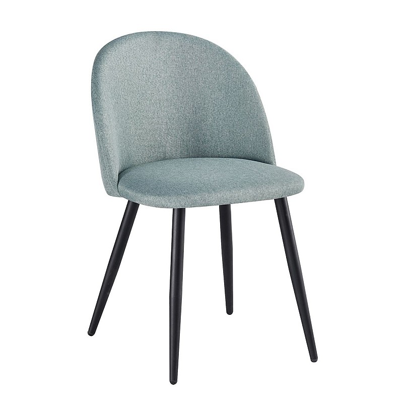 BELLA Καρέκλα Μέταλλο Βαφή Μαύρο / Ύφασμα 100
