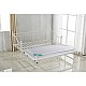 MARIN Set : Daybed (για στρώμα 90x190) + Βοηθητικό Κρεβάτι με Στρώμα 185x85 Μέταλλο Άσπρο