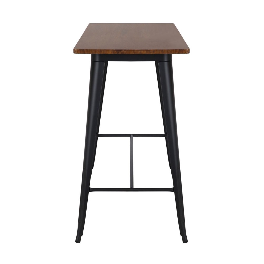 RELIX Wood Dark Oak Τραπέζι Bar-Pro, Μέταλλο Βαφή Μαύρο