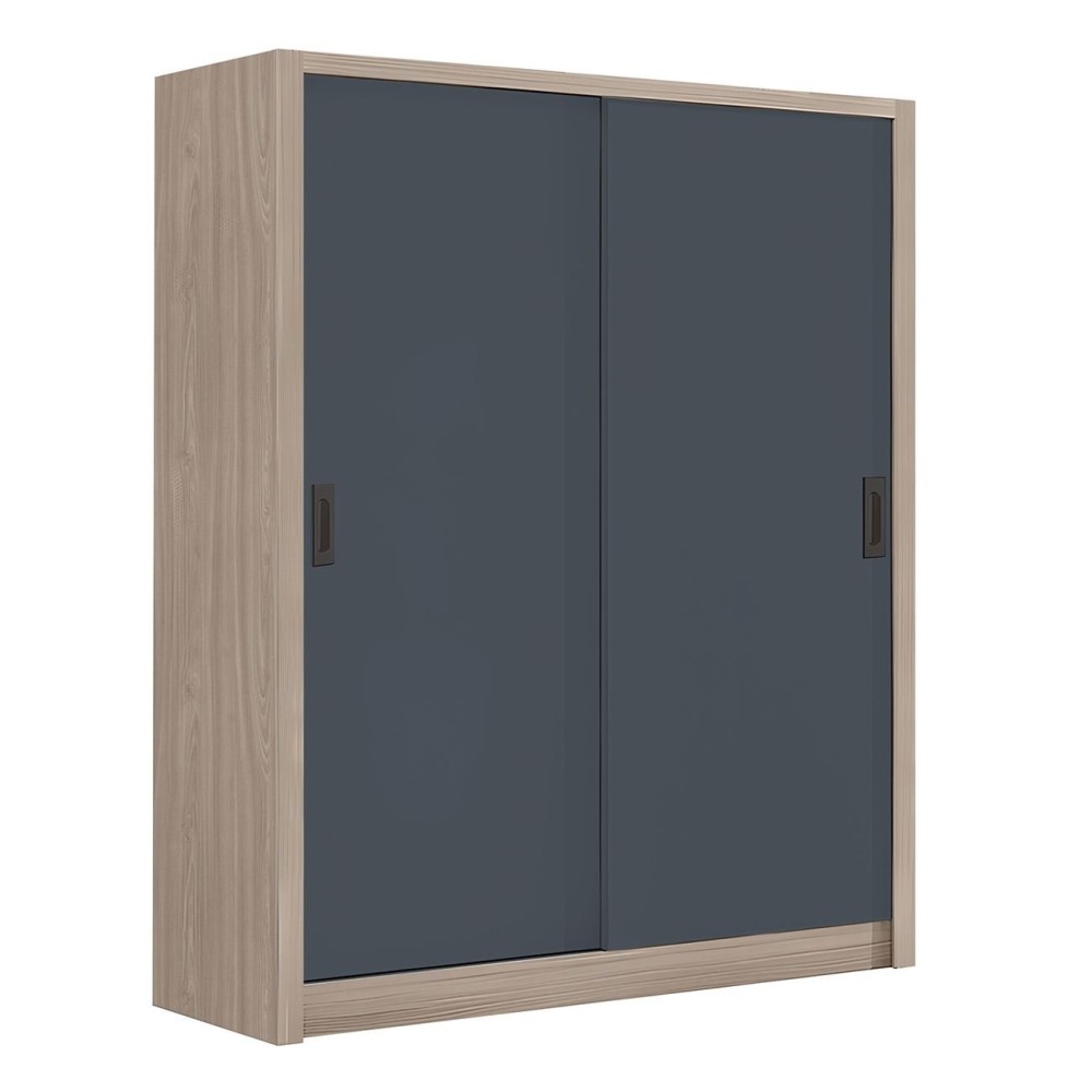 VANITY Ντουλάπα Δίφυλλη -Συρόμενη, Αποχρώσεων Sonoma Oak & Grey