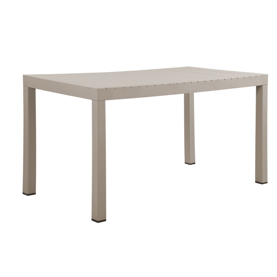 DALTON Τραπέζι Κήπου-Βεράντας Μέταλλο Βαφή Γκρι, PP-UV Γκρι