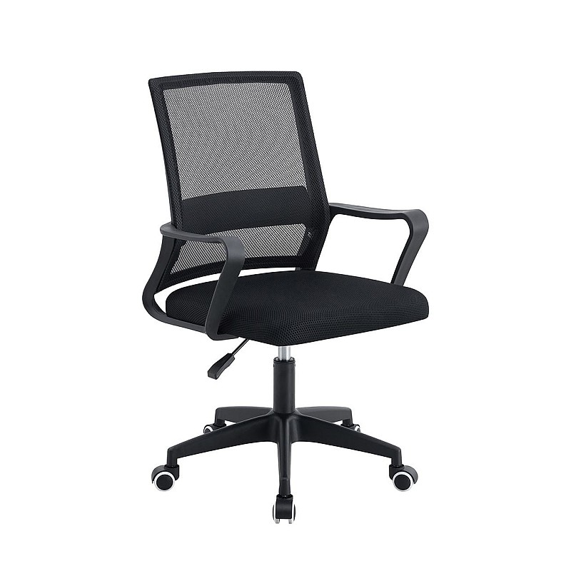 BF2112 Πολυθρόνα Γραφείου Ύφασμα Μαύρο Mesh