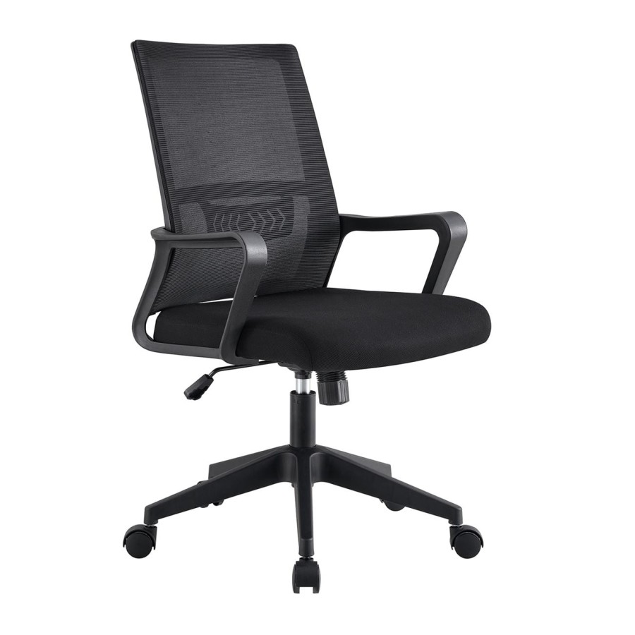 BF2965 Πολυθρόνα Γραφείου Ύφασμα Μαύρο Mesh