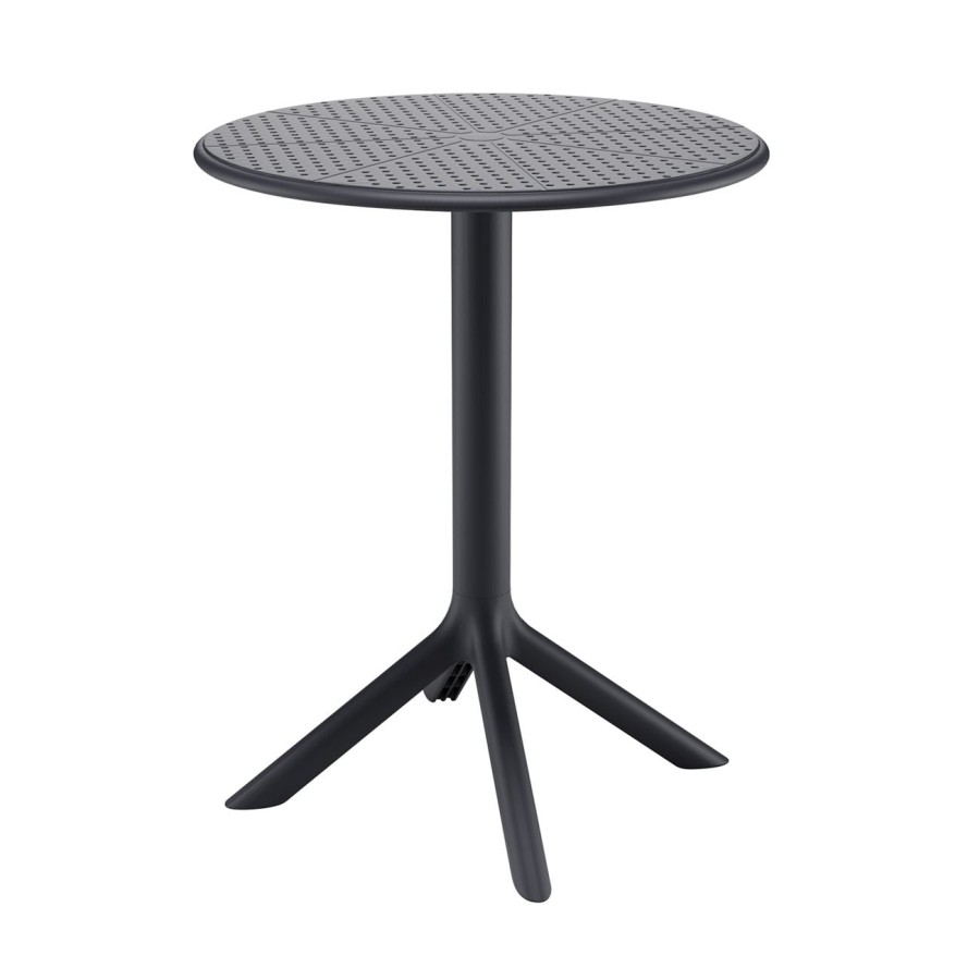 MODA-H Τραπέζι Κήπου - Βεράντας, PP - UV Protection, Απόχρωση Μαύρο