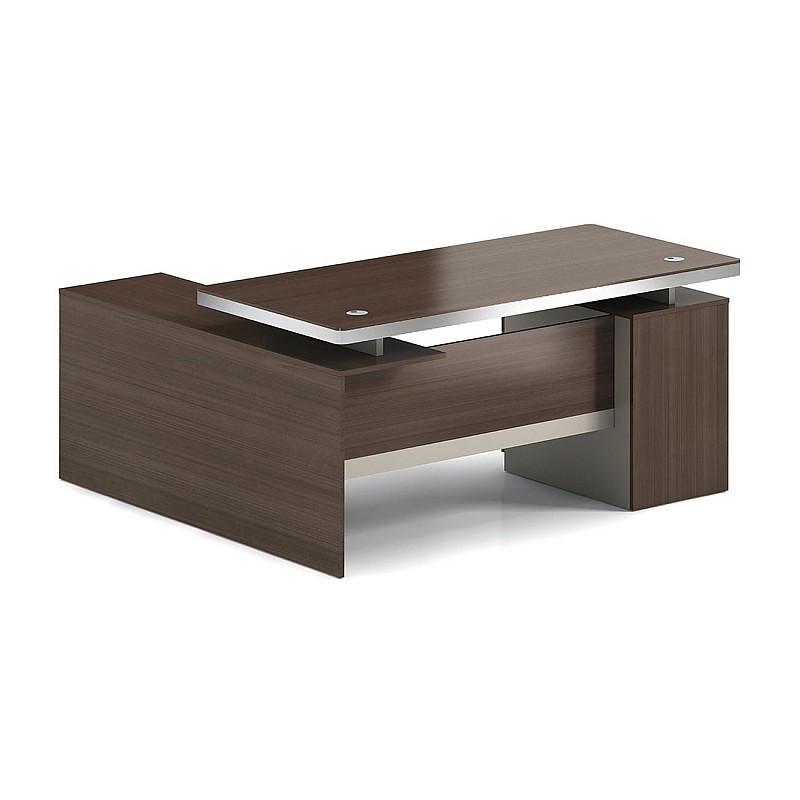 CONCEPT Γραφείο Αναστρέψιμη Γωνία, Απόχρωση Καρυδί - Μπεζ