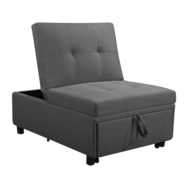 IMOLA Καρέκλα / Κρεβάτι Σαλονιού - Καθιστικού / Ύφασμα Σκούρο Γκρι