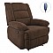 JULIA Massage Πολυθρόνα Relax Σαλονιού - Καθιστικού, Ύφασμα Καφέ
