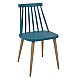 LAVIDA Καρέκλα Μέταλλο Βαφή Φυσικό / PP Μπλε